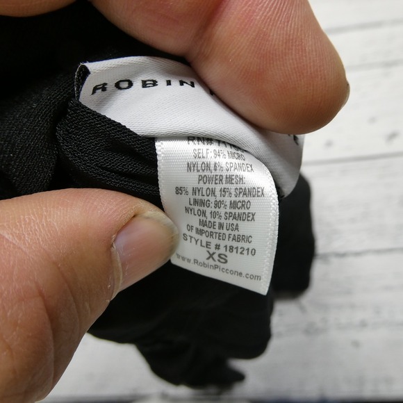 Robin Piccone Tankini Swimsuit Top Womens XS Ruffle Straps 181210 Made in USA - Picture 5 of 5